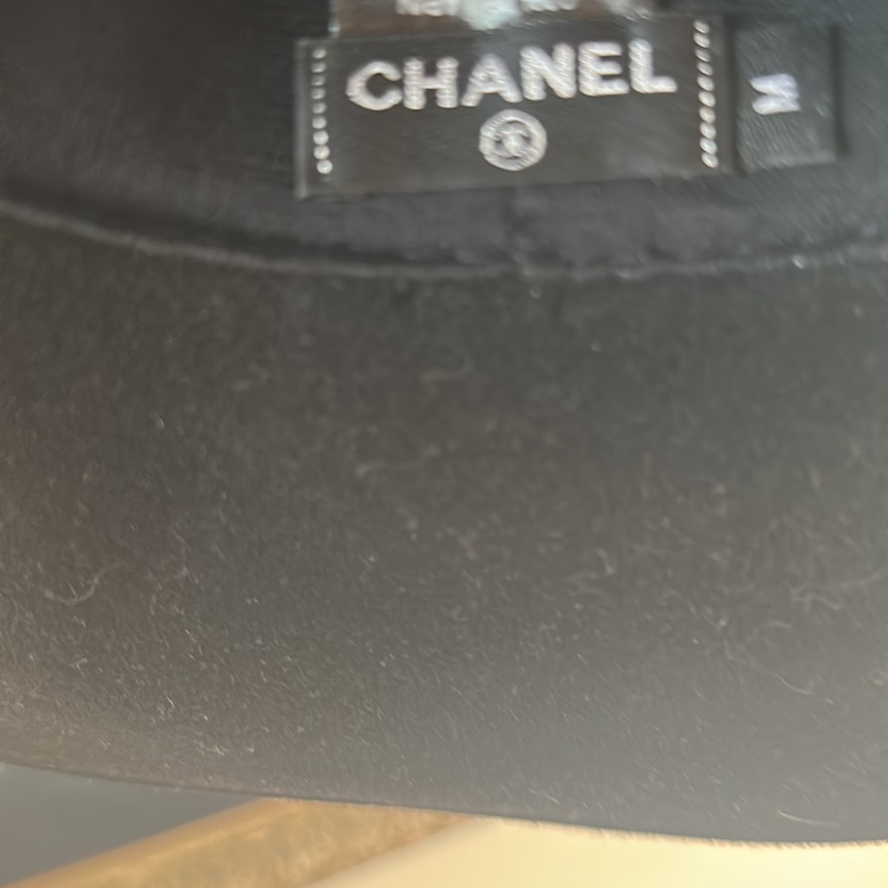 Chanel wide brimmed felt hat, navy blue and black - Picture 3 of 7